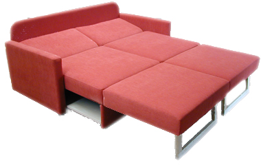 Rote Schlafcouch